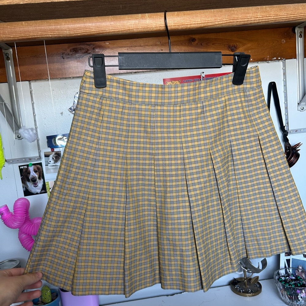 Sunday Best Yellow Plaid Mini Skirt